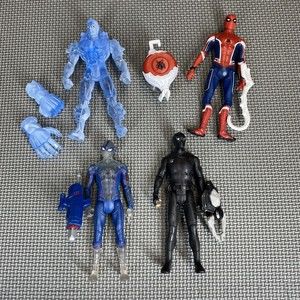 Spider Man Action Figures Lot Of 4 Toys Iceman Far From Home Under Cover Stealth
